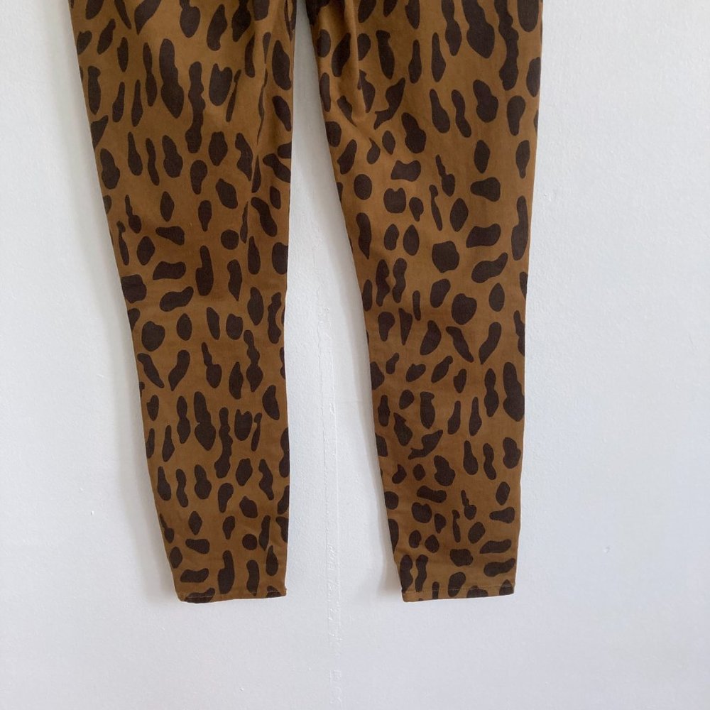 L'AGENCE Jeans Leopard Print High Waist Skinny Cropped $375 Size 28 - Picture 7 of 9